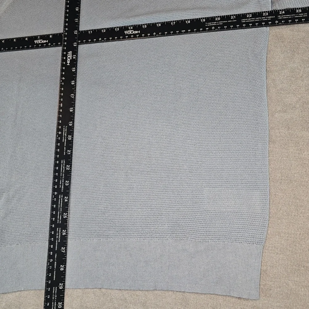 J.Crew Crewneck Sweater Men's XXL Light Blue 100% Cotton Textured Raglan CD617